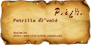Petrilla Évald névjegykártya